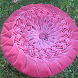 Vintage velvet pouf