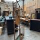 Entrance hall wardrobe in bamboo and rattan from the early 20th century.