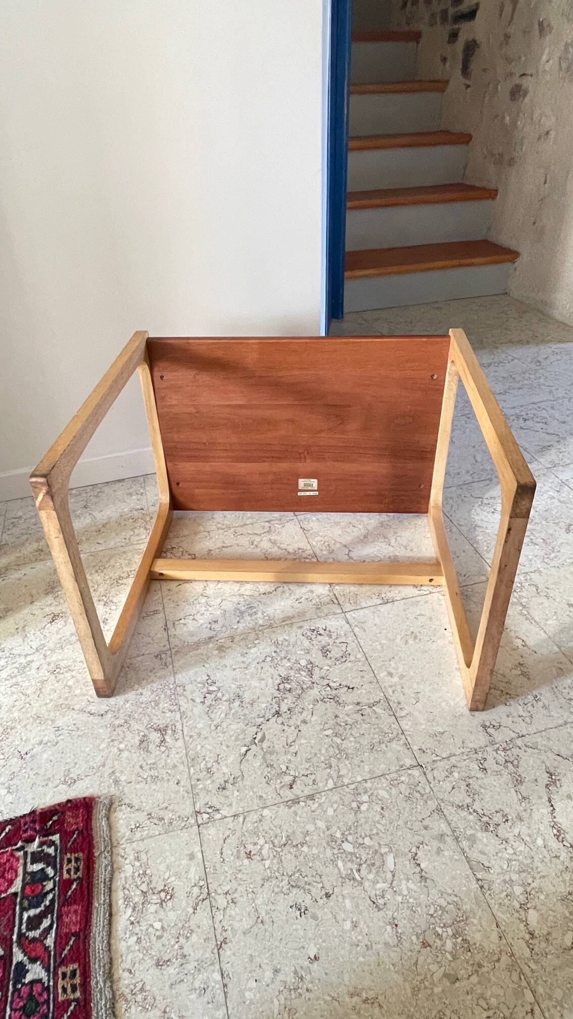 Table basse bois exotique vintage