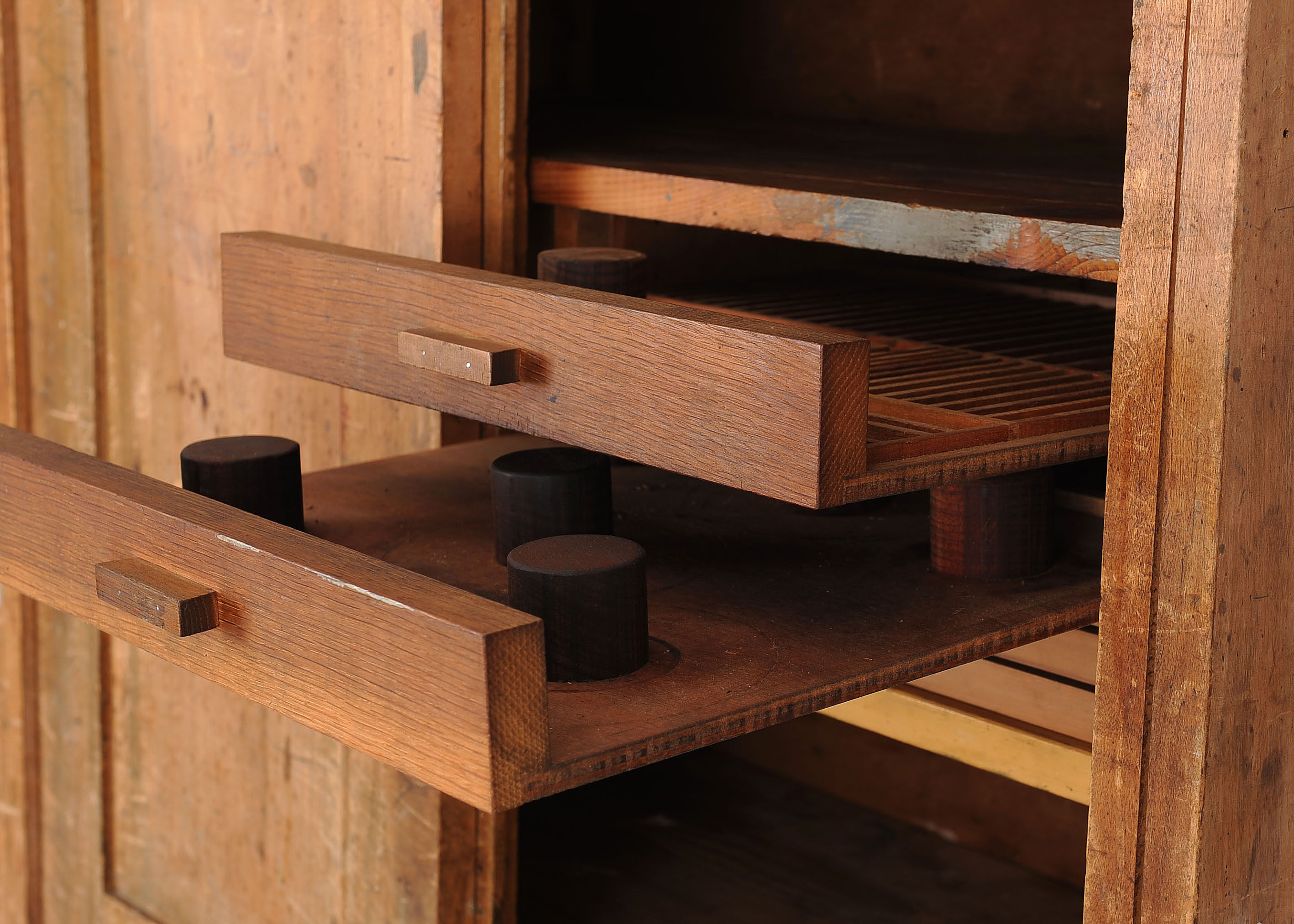 Wooden cabinet of the 1950s