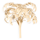Hollywood Regency Cream White Palm Tree Floor Lamp  Attributed to Hans Kögl