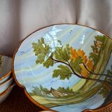 Castelli earthenware service, hand-painted and signed