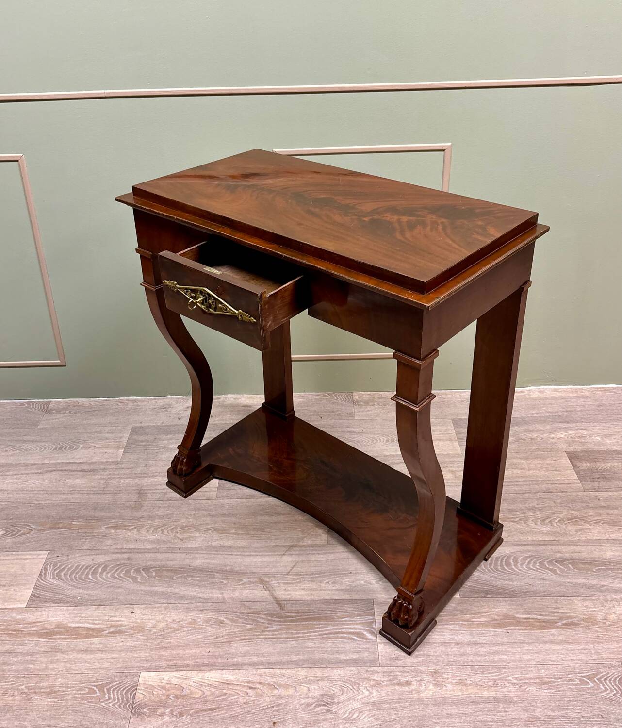Console in flamed mahogany from empire 19th century