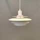 Jeka hanging lamp model 8031-P, in original white lacquer.