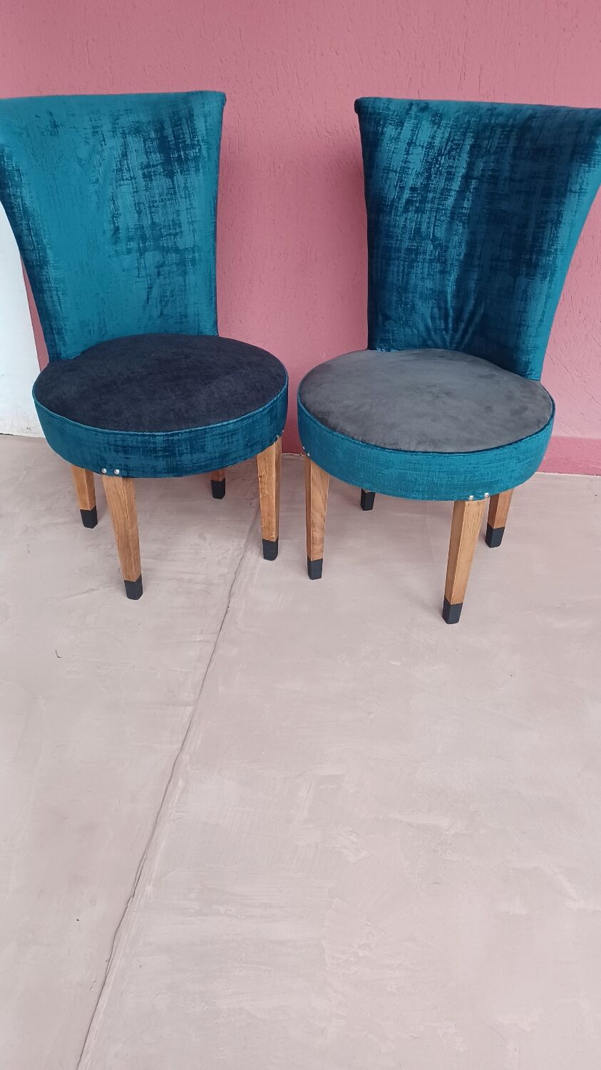 Duo velvet chairs