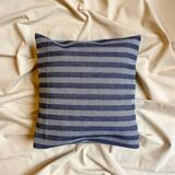 Striped jeans cushion 40 cm