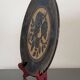 Dauphinois plate vintage in glazed terracotta with rose decoration.