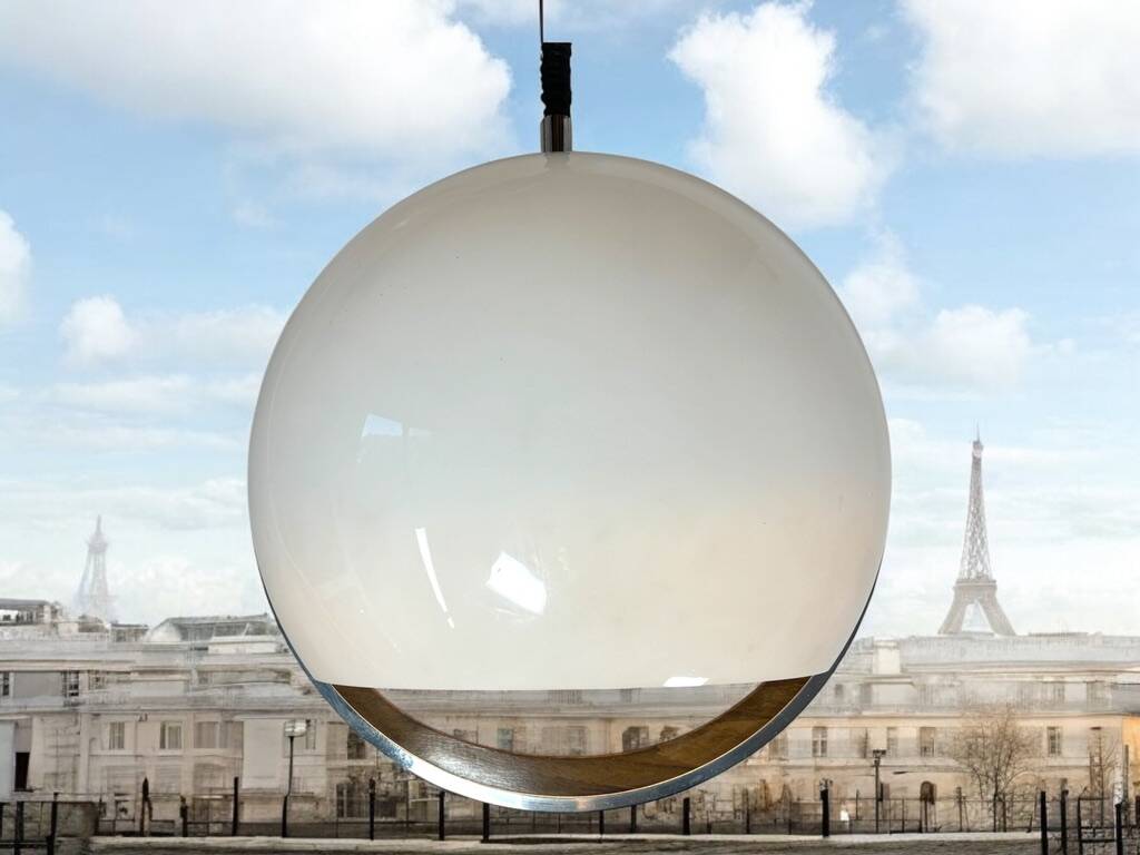 Suspension boule plexi 1970 space-age Allemagne
