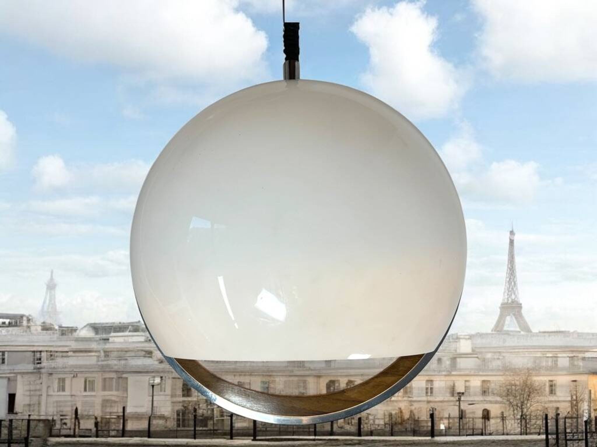 Suspension boule plexi 1970 space-age Allemagne