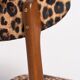Mid-century leopard velvet chair, walnut wood, Rajmund Halas, Poland, 1960s