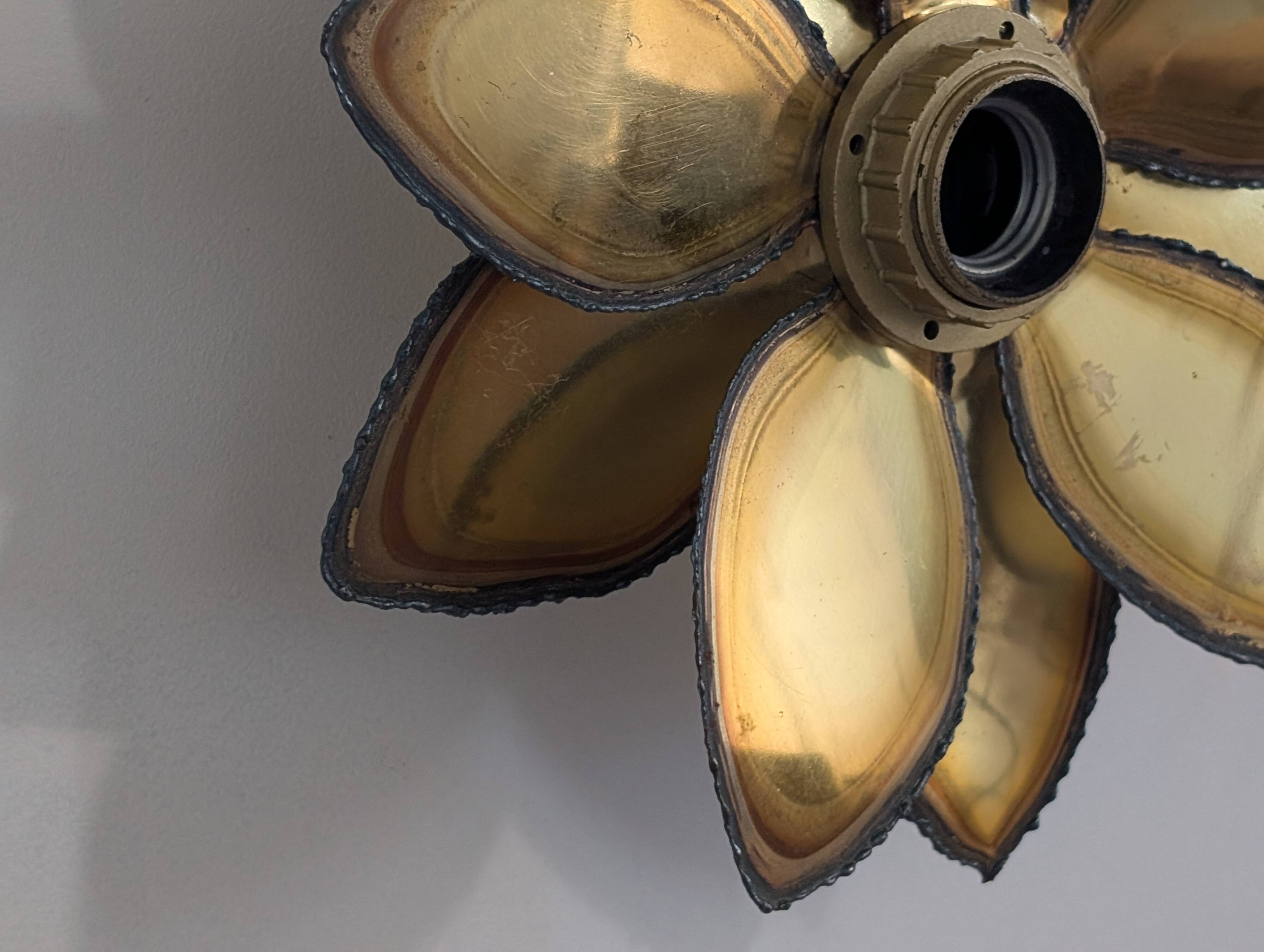 Paire appliques feuilles brutalistes