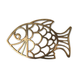 Brass fish table mat