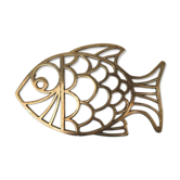 Brass fish table mat