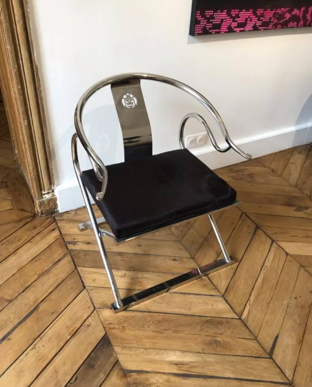 Chaise chrome design contemporain