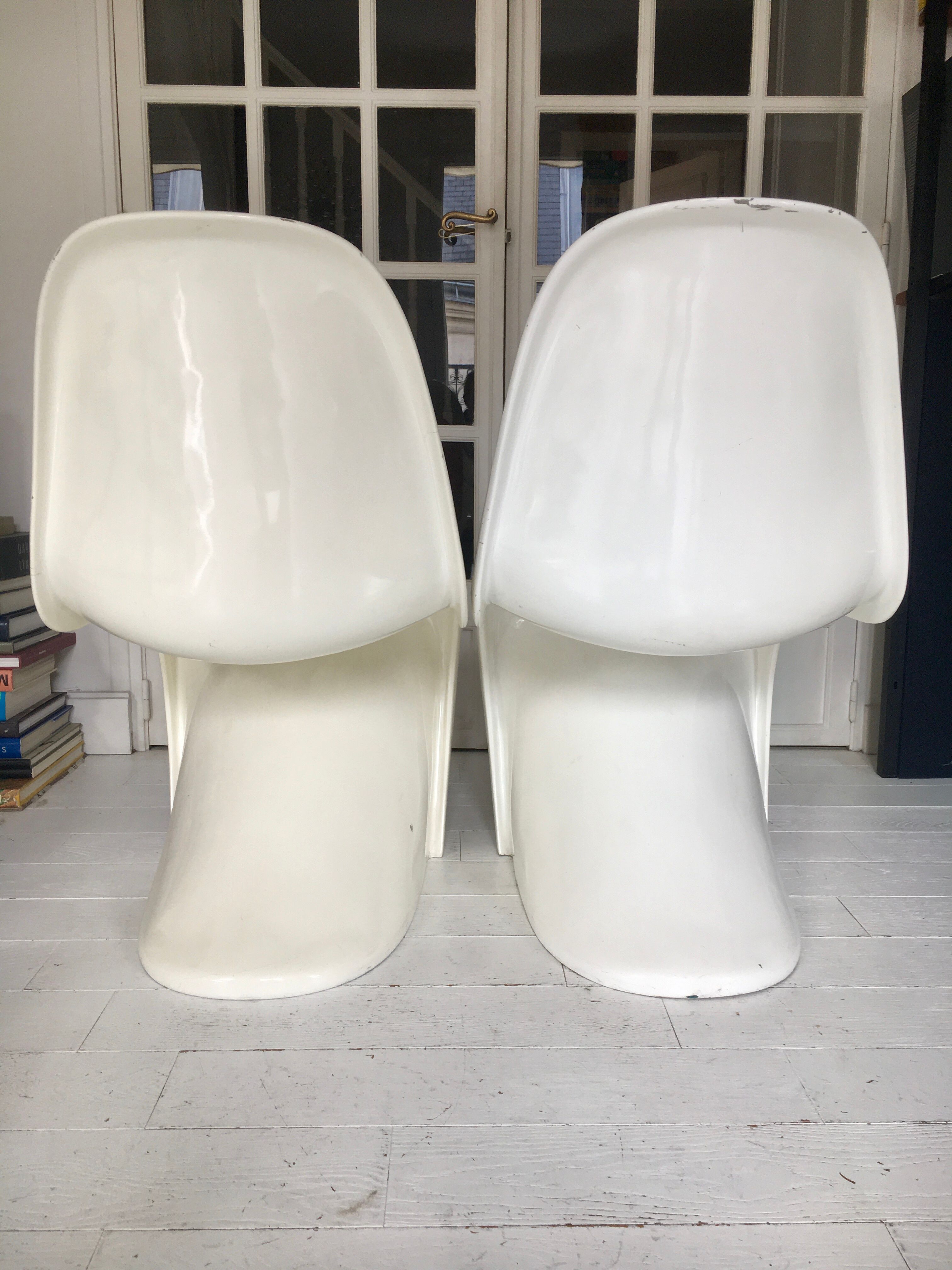 Pair of Verner Panton S chairs in fiberglass, Series 1, 1967