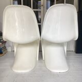 Pair of Verner Panton S chairs in fiberglass, Series 1, 1967