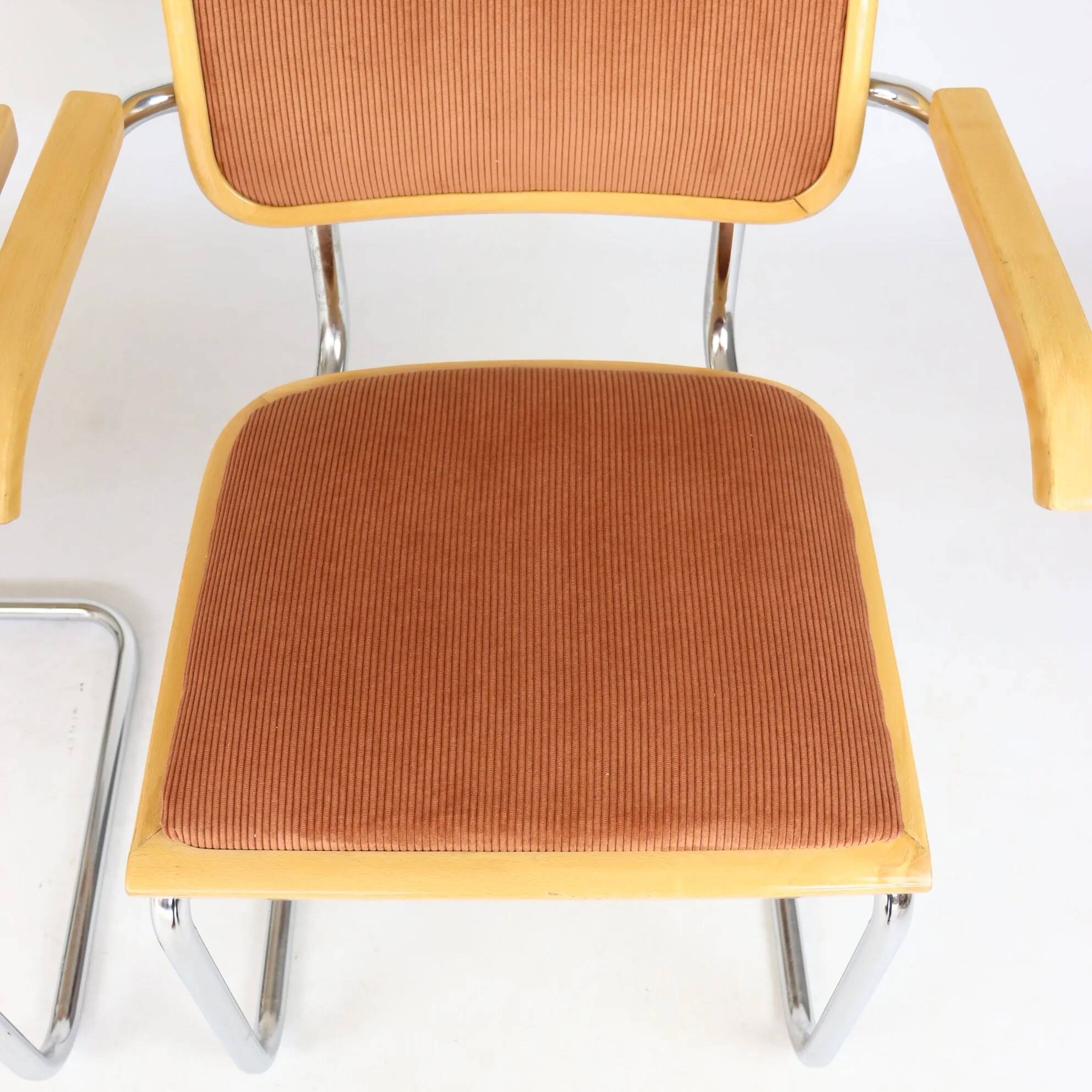 Pair of B64 corduroy chairs
