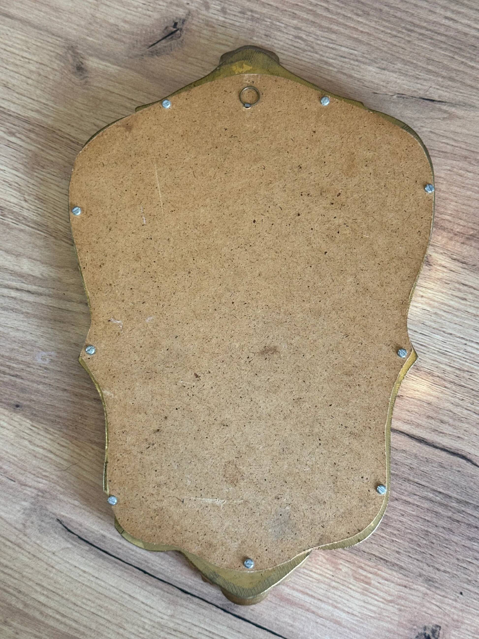 Vintage gold shell mirror