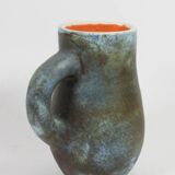 Blue ceramic pitcher Les 2 Potiers (Michelle and Jacques SERRES)