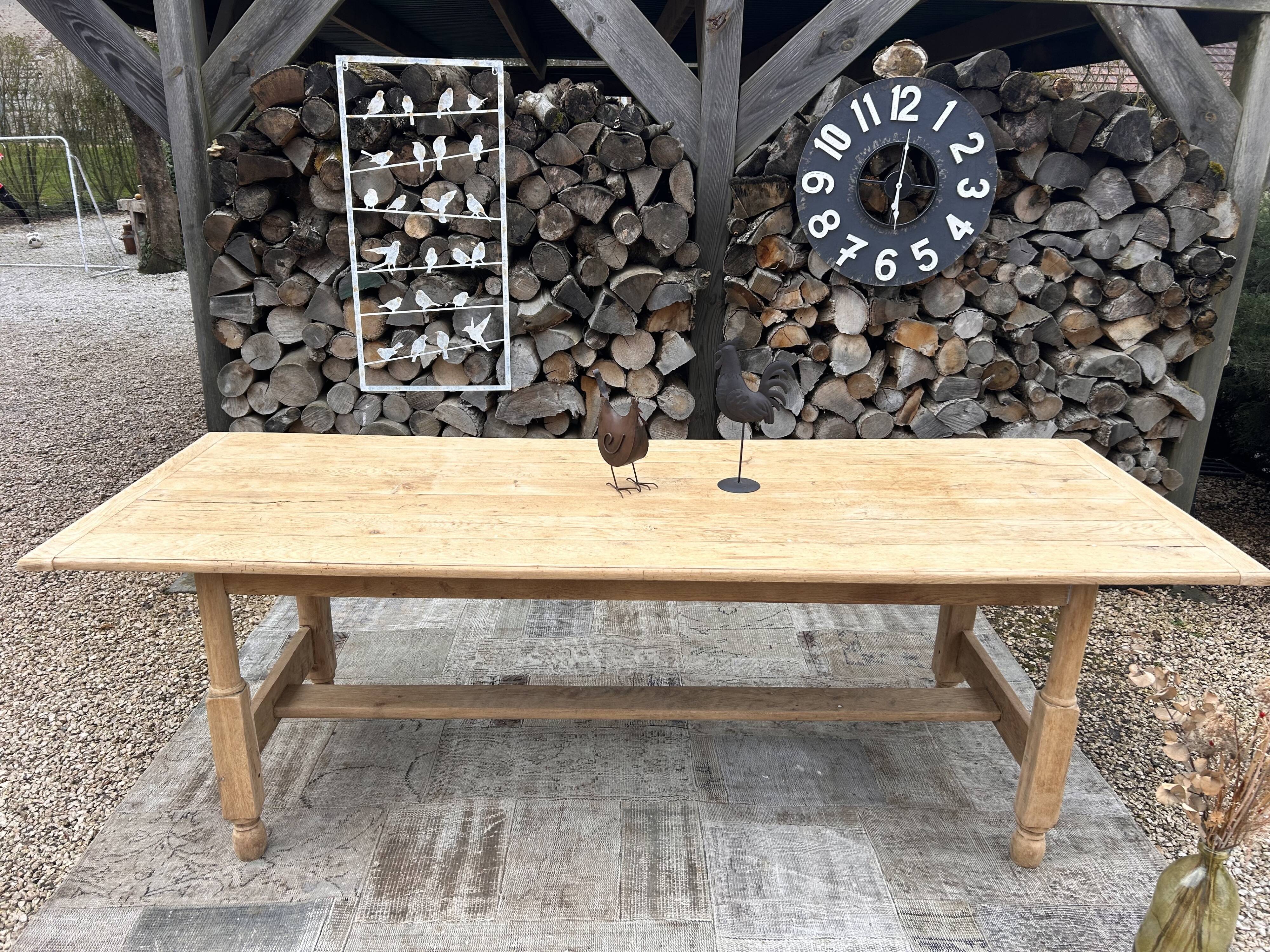 Solid oak farmhouse table 233cm