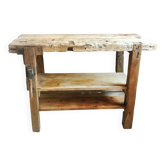 Ancien établi, Console bois, entièrement restauré