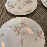 6 Flat plates diameter 22 cm .porcelain