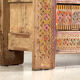 Antique carved low cabinet with drawers in pine – Xinjiang, circa 1900