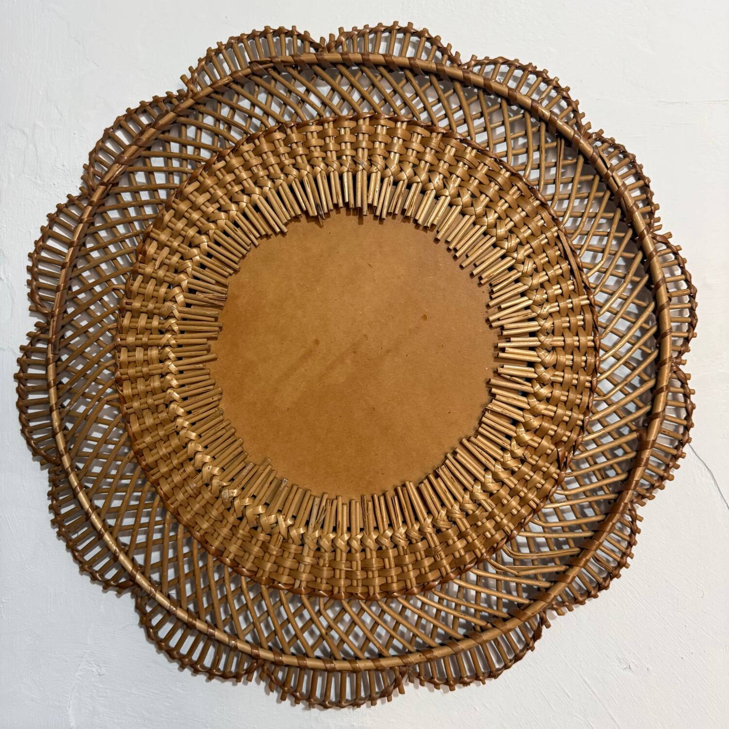 1960s Rattan Mirror France