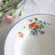 Set of 6 hollow plates of Salins, Poppy pattern, opaceline, vintage