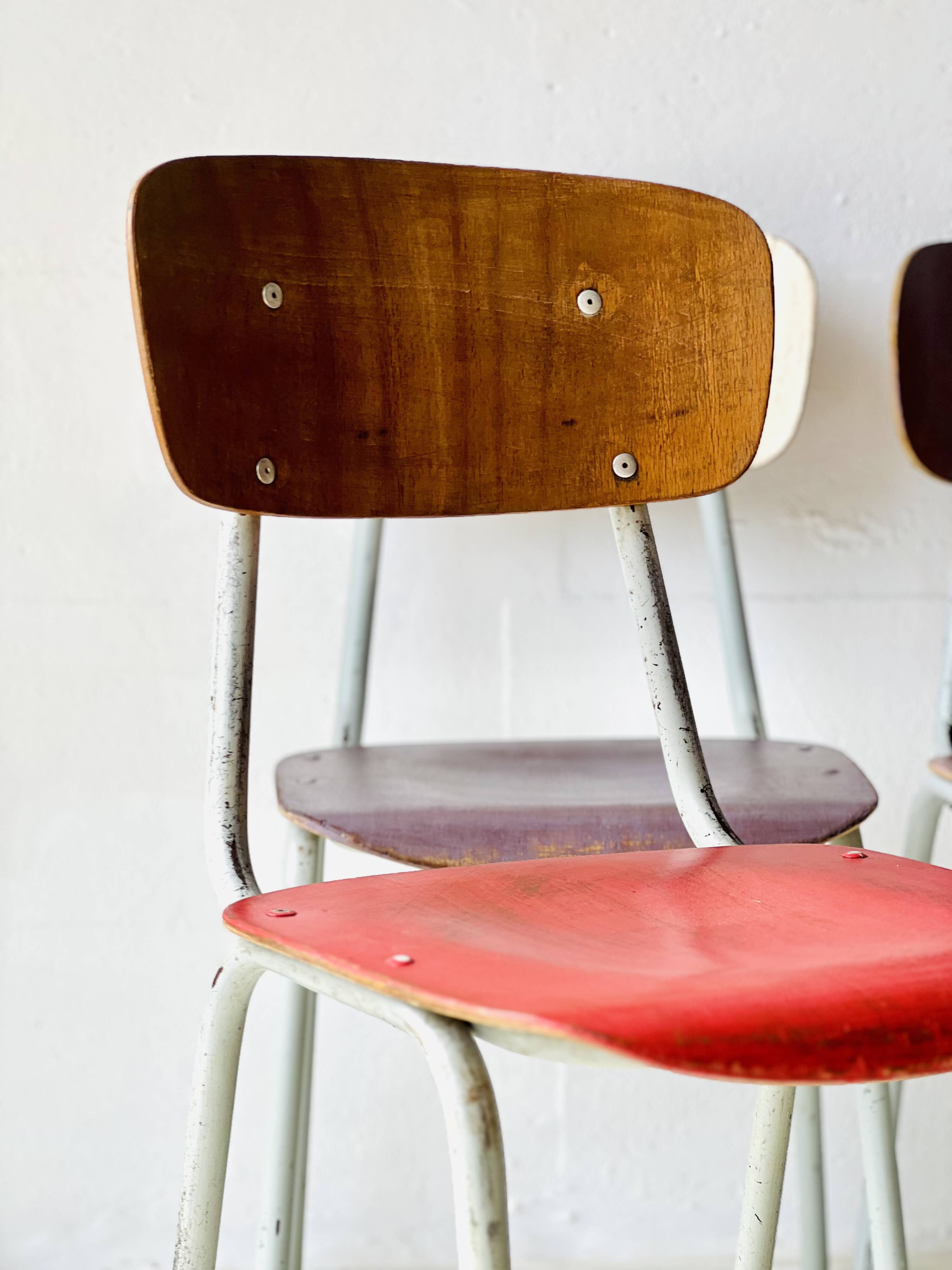 Chaises d'école Bistro, lot de 4