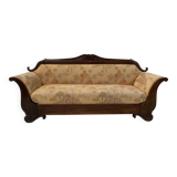 Empire style bench in mahogany and veneer, 19th century