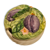 Ceramic sugar bowl decoration with plum bubbles, unsenting