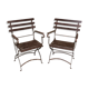 Paire fauteuils de jardin pliants