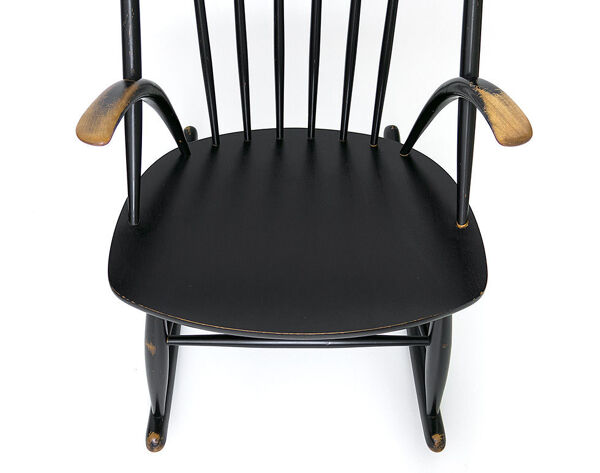 Rocking-chair danois design Illum Wikkelso pour Niels Eilersen