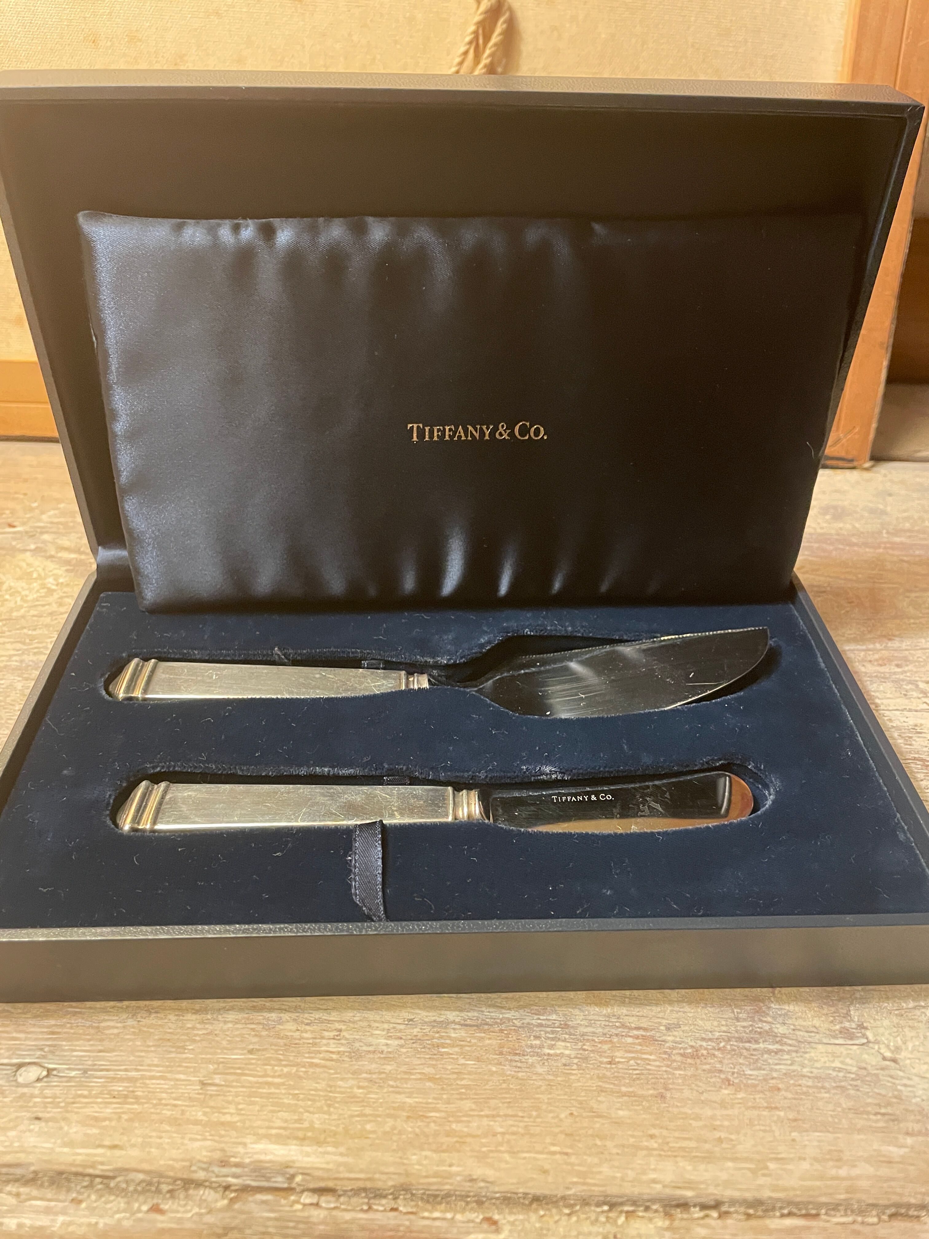 Tiffany and Co cheese serving knives