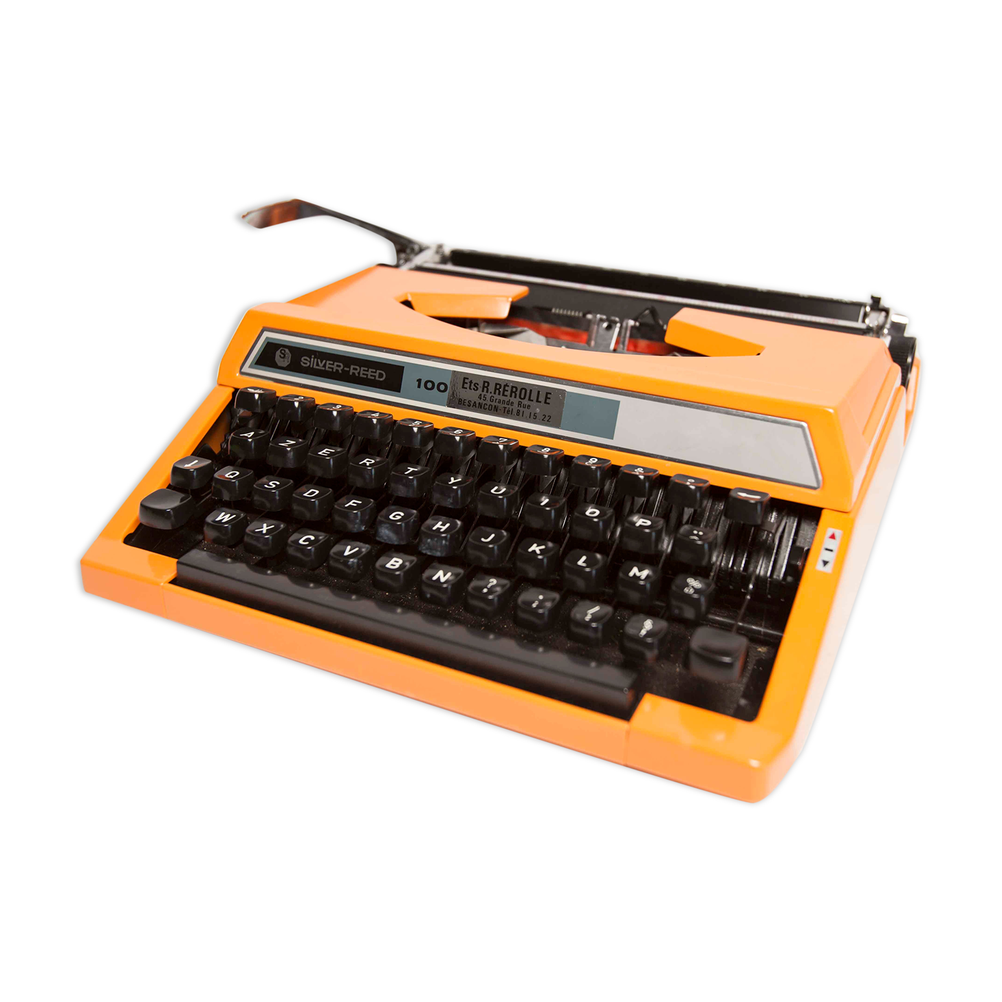 Revised Orange Silver Reed 100 Typewriter and New Ribbon 1977