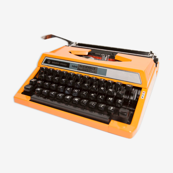 Revised Orange Silver Reed 100 Typewriter and New Ribbon 1977