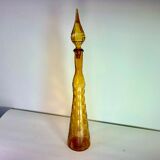 Genie bottle Empoli Murano Italy Vintage amber 1950