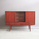 High 60's teak veneer sideboard with bar