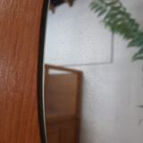 Vintage round wooden mirror mdk