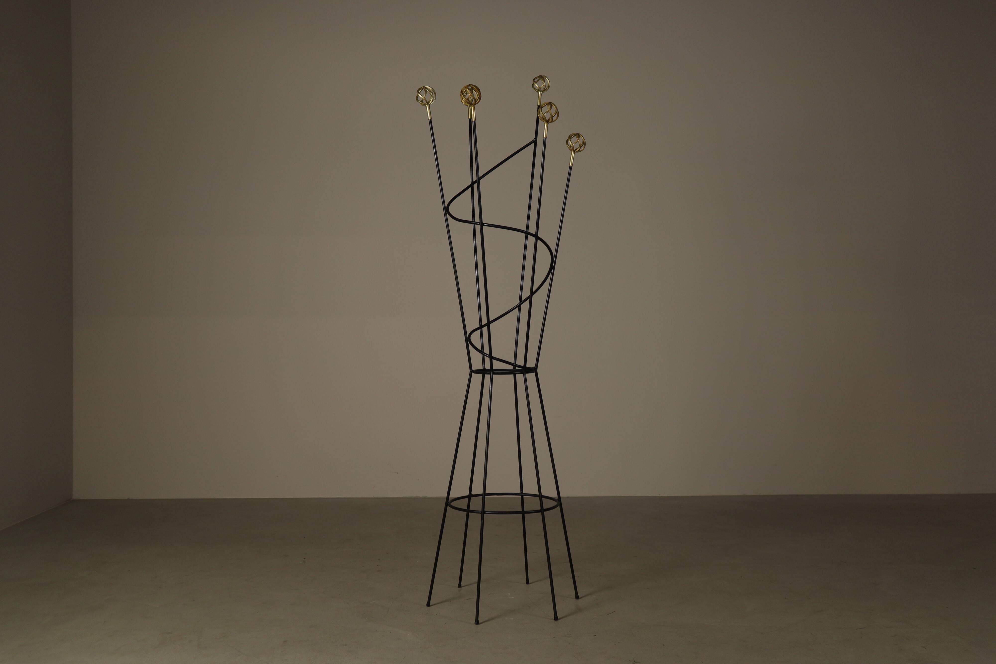 Freestanding Coat and Hat Stand in the Style of Roger Féraud