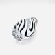 Murano Vase - Sommerso with Stripes - Black & White - 1990