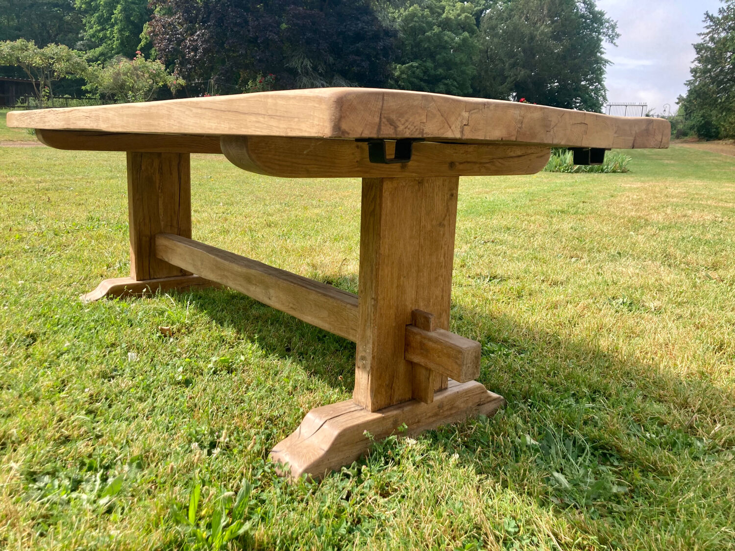 Solid oak monastery table