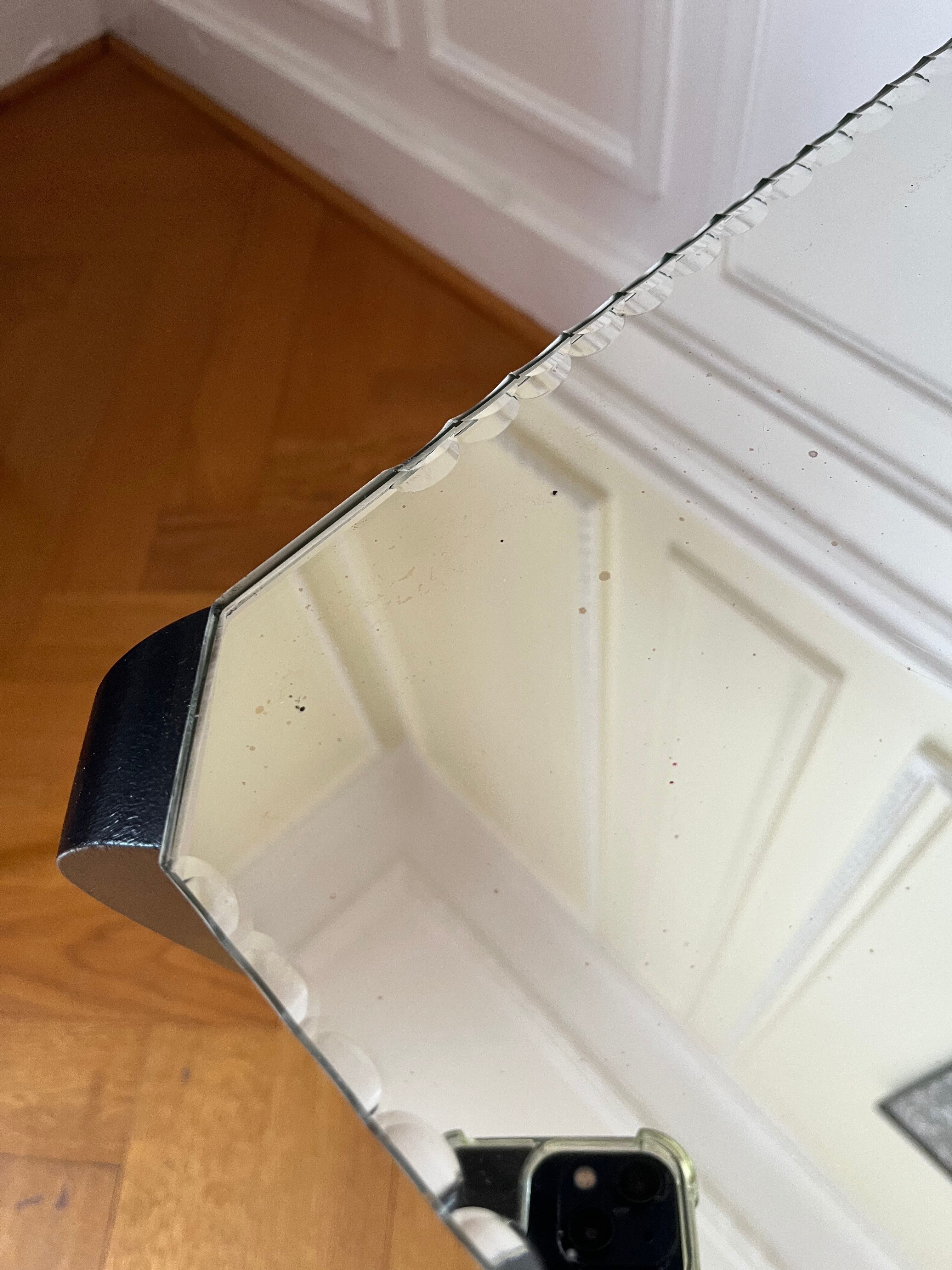 Table basse miroir années 40/50 Art Déco
