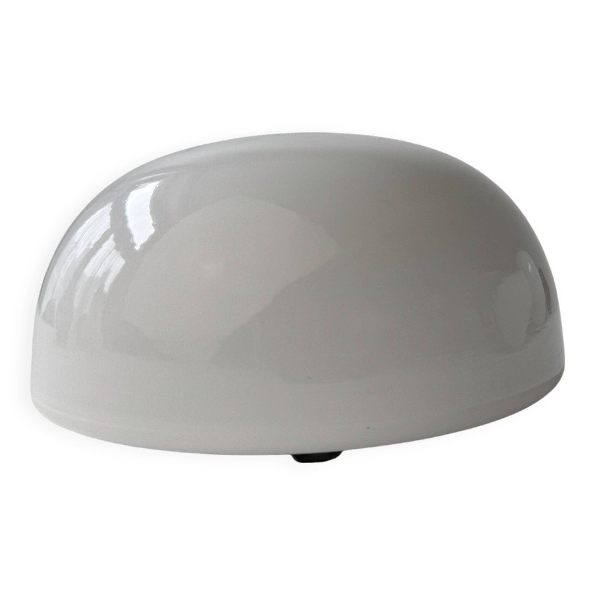 Small round opaline wall light 15 cm vintage