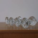 Large glass candle holder by Staffan Gellerstedt | Pukeberg Glasbruk | Sweden