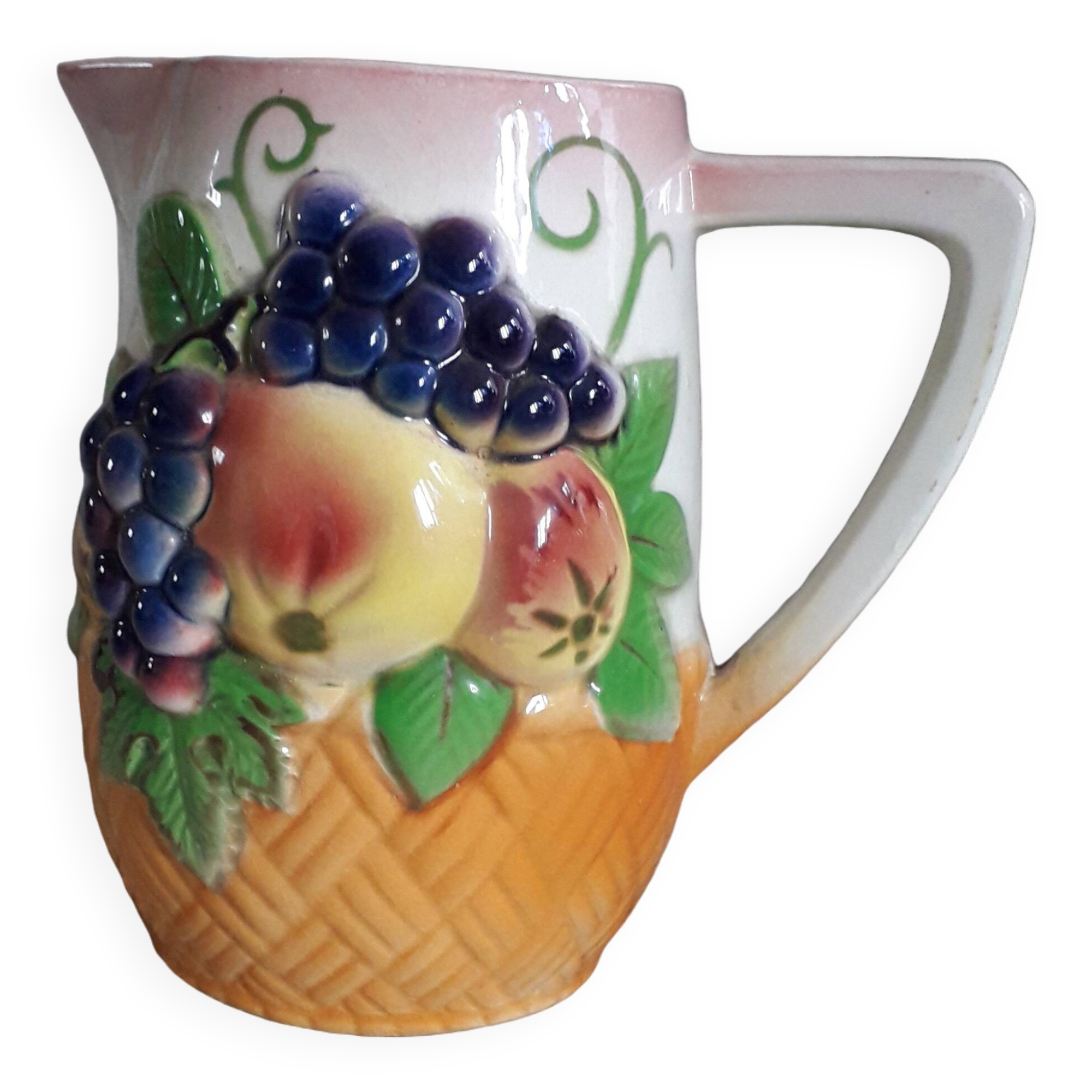 Vintage ceramic slip with fruit decoration