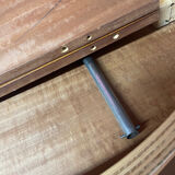 Round extendable dining table in wood, 1960