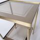 saddle table in brass smoked glass mirror old vintage Jansen house