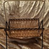 Magazine holders in rattan 70s